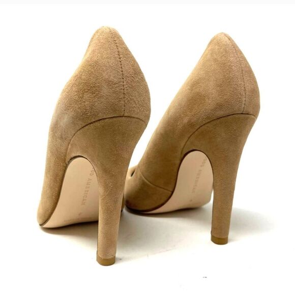 Good American The Icon Pump in Suede Nude 7.5 - Picture 2 of 9